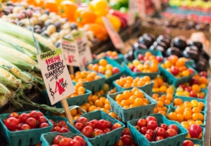 Cherry Tomatoes at a Farmers Market