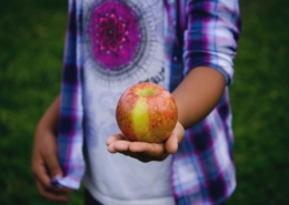 Child Holding Apple